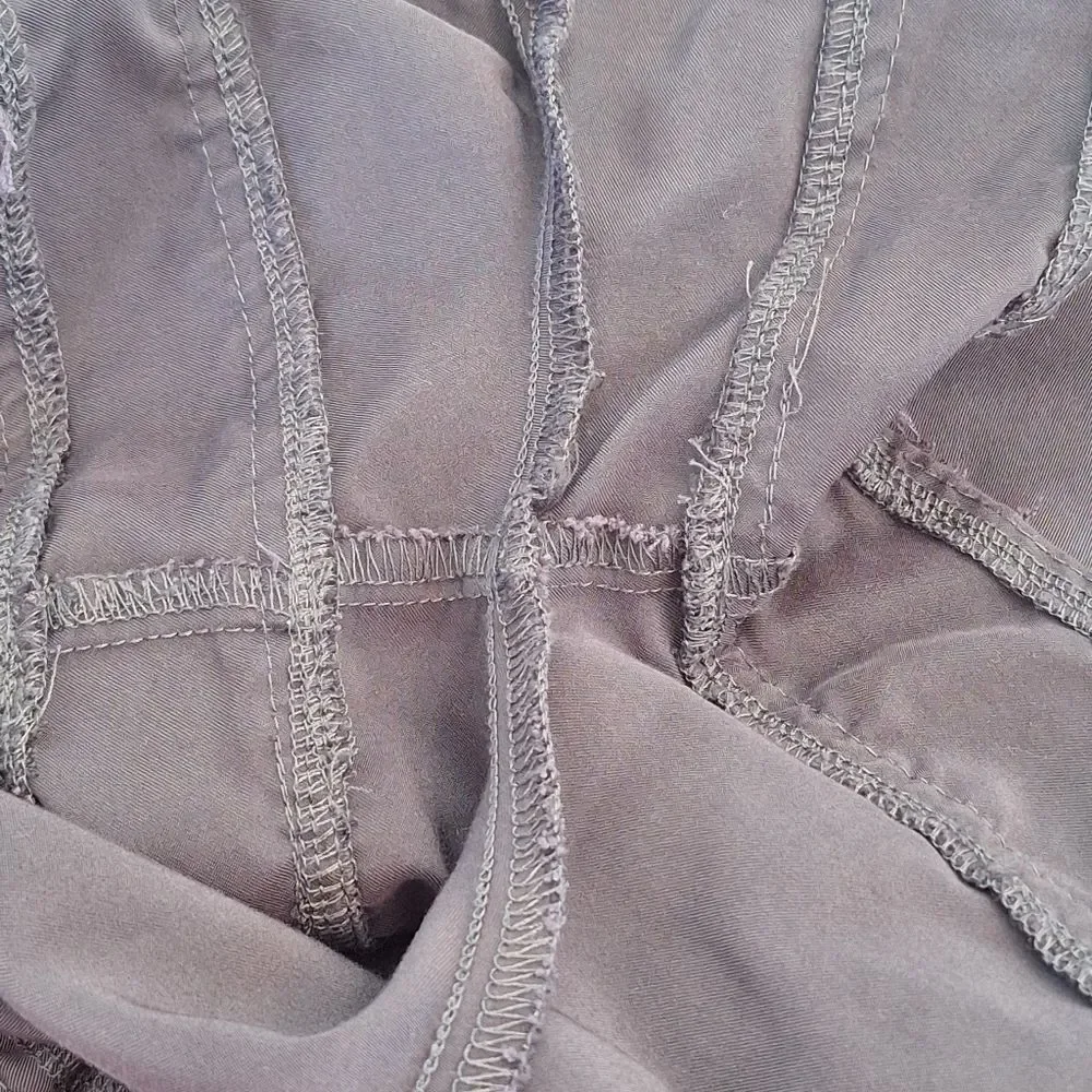 Day + Moon Shorts Black Distressed Hem Pockets Pull On Relaxed L